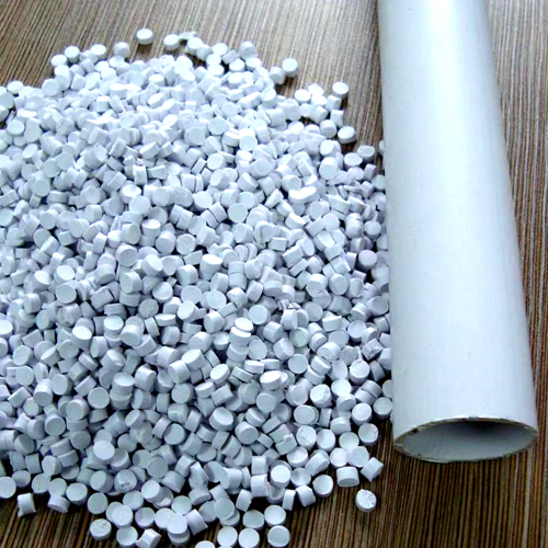 PVC injection molded particles